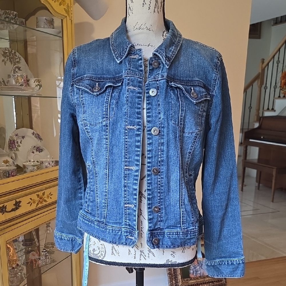 Style & Co. Denim Blue Women's Jacket Size Medium - Picture 1 of 8